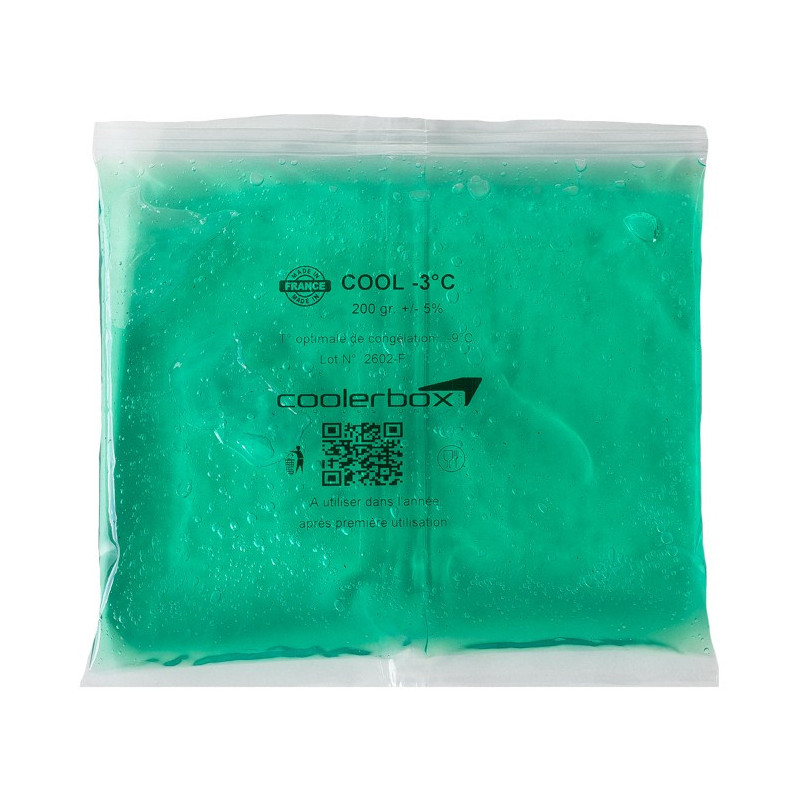SACHET DE GEL EUTECTIQUE - accumulateur de froid 200g -3°C pain glace