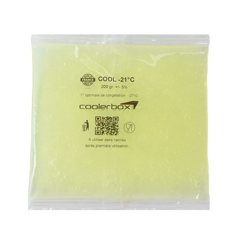 SACHET DE GEL EUTECTIQUE 200GR-21°C - GEL COLD PACK - GEL REFRIGERANT